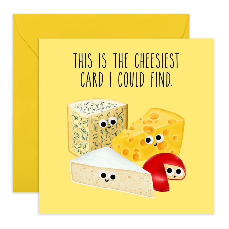 CENTRAL 23 - Funny Valentines Cards For Him & Her - This Is The Cheesiest Card I Could Find - Anniversary Or Birthday Card For Husband Wife Sister Brother Best Friend Mom Dad Boyfriend - Recyclable - Image 1